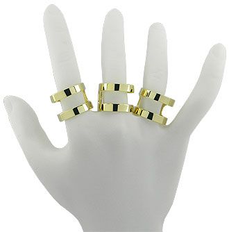 Conj de 3 anéis vasados